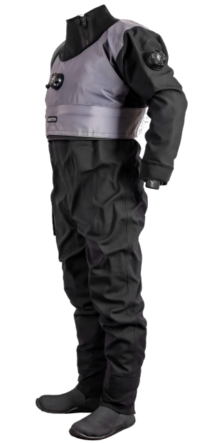 Hauberk drysuits Karacena передняя горизонтальная молния