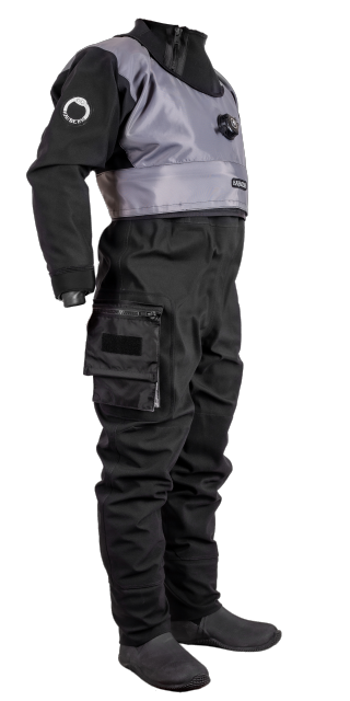 Hauberk drysuits Karacena передняя горизонтальная молния