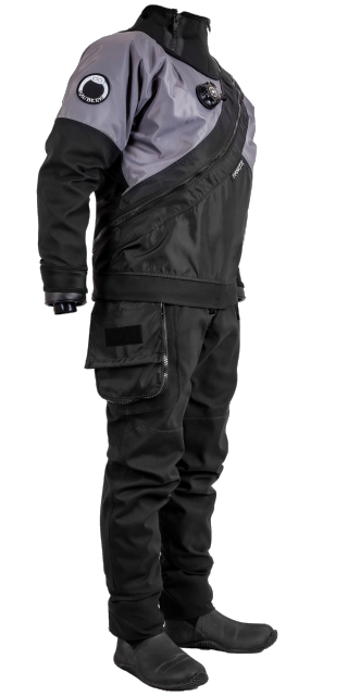 Hauberk drysuits Panzer передняя диагональная молния